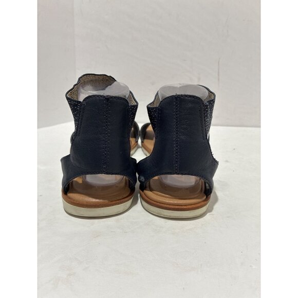 Sorel Ella II navy blue sandals elastic ankle excellent nocturnal sea salt size1 - Picture 3 of 6